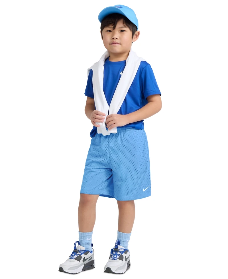 Nike Little Boys Dri-fit Logo Mesh Pull-On Shorts