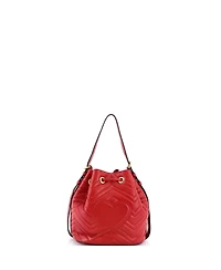Pre-Owned Gucci Small Gg Marmont Bucket Bag Matelasse Leather