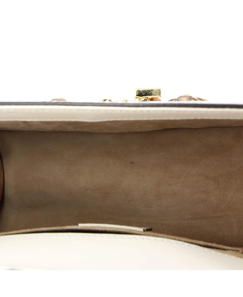 Pre-Owned Gucci Mini Sylvie Top Handle Bag Embellished Leather