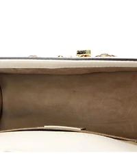 Pre-Owned Gucci Mini Sylvie Top Handle Bag Embellished Leather