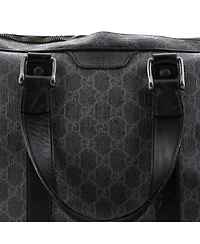 Pre-Owned Gucci Medium Convertible Zip Around Briefcase Gg Coated Canvas
