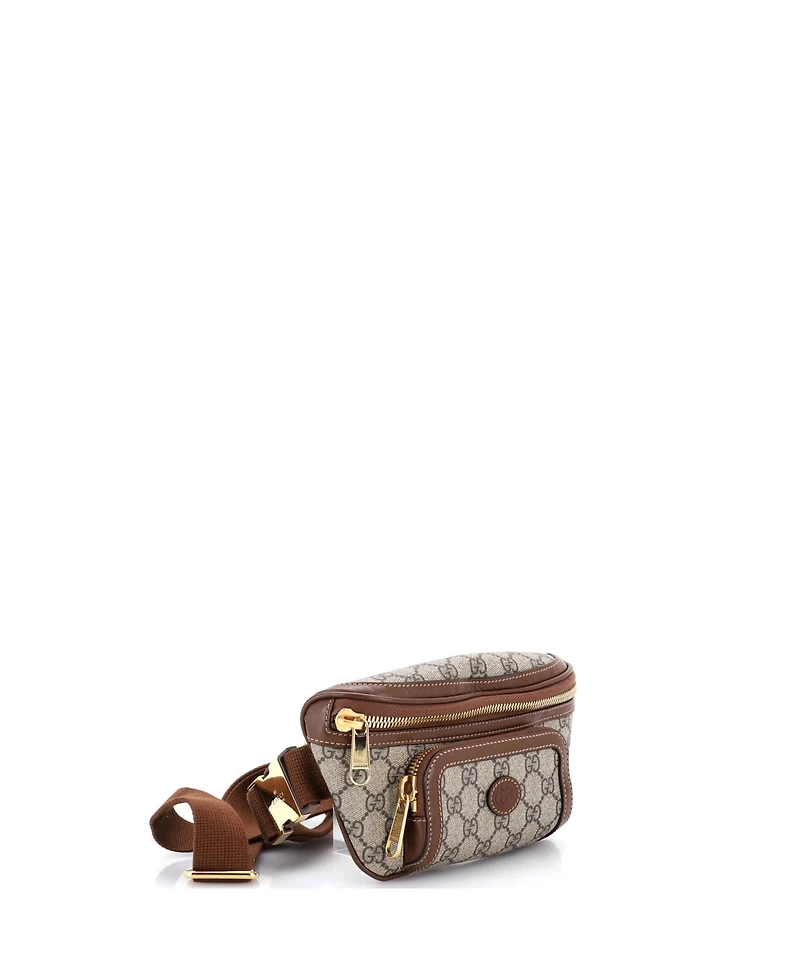 Pre-Owned Gucci Large Interlocking G Patch Belt Bag Gg Coated Canvas