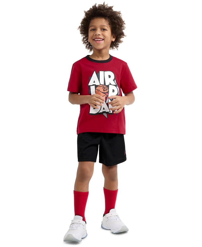 Jordan Boys' Toddler 2T-4T Airball Crewneck T-Shirt and Shorts, 2-Piece Set