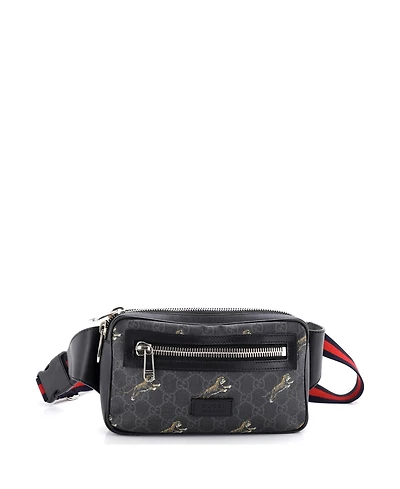 Pre-Owned Gucci Small Soft Zip Belt Bag Printed Gg Coated Canvas