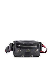 Pre-Owned Gucci Small Soft Zip Belt Bag Printed Gg Coated Canvas