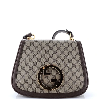 Pre-Owned Gucci Medium Blondie Nm Top Handle Bag Gg Coated Canvas