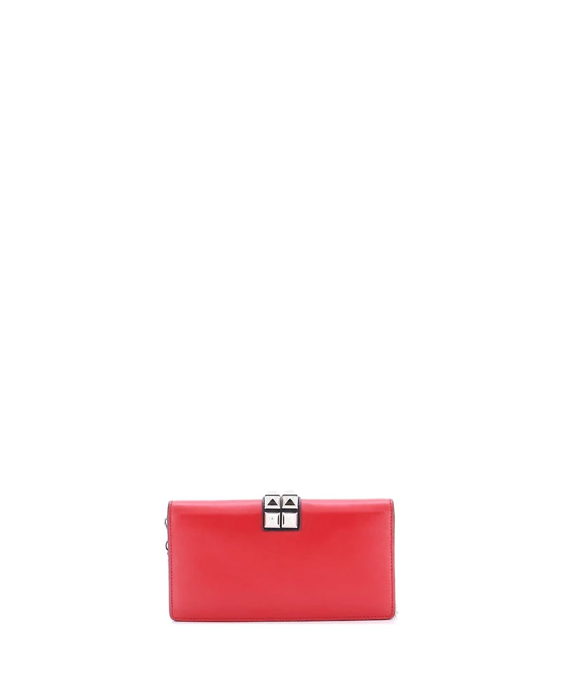 Pre-Owned Prada Elektra Wallet on Chain Studded Leather