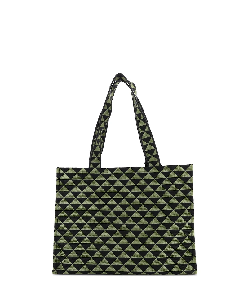 Pre-Owned Prada Horizontal Symbole Shopper Tote Jacquard