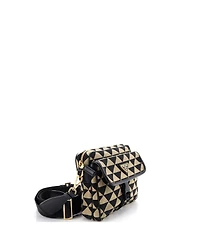 Pre-Owned Prada Small Symbole Front Pocket Zip Messenger Jacquard