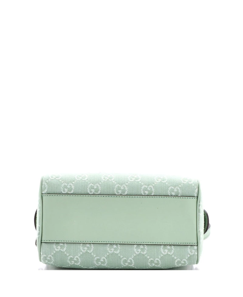 Pre-Owned Gucci Mini Ophidia Convertible Boston Bag Gg Denim