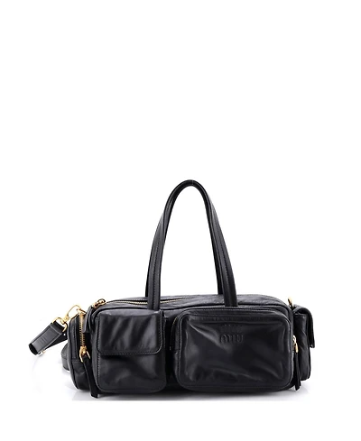 Pre-Owned Miu Miu Multi Pocket Shoulder Bag Leather