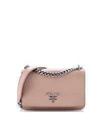 Pre-Owned Prada Small Chain Flap Crossbody Bag Saffiano and Soft Calf