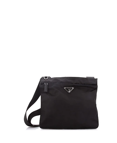 Pre-Owned Prada Small Flat Messenger Bag Tessuto