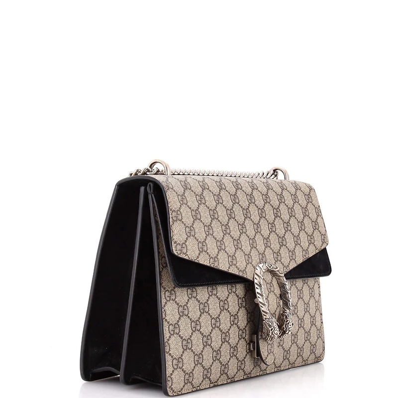 Pre-Owned Gucci Medium Dionysus Bag Gg Coated Canvas