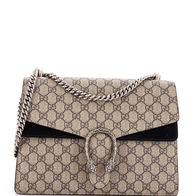 Pre-Owned Gucci Medium Dionysus Bag Gg Coated Canvas