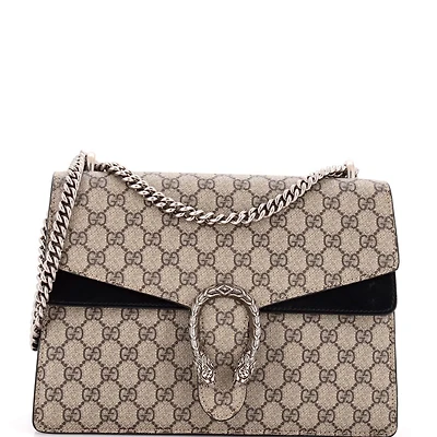 Pre-Owned Gucci Medium Dionysus Bag Gg Coated Canvas