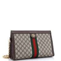 Pre-Owned Gucci Medium Ophidia Chain Shoulder Bag Gg Coated Canvas
