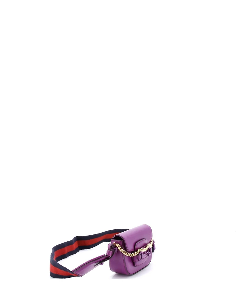 Pre-Owned Gucci Super Mini Horsebit 1955 Shoulder Bag Leather