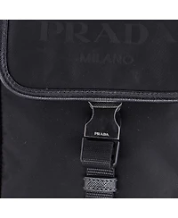 Pre-Owned Prada Logo Buckle Messenger Bag Nylon