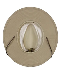 Dorfman Pacific Men's Brushed Twill Mesh Safari Hat