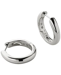 Ana Luisa Giulia Medium Rhodium-Plated Hoop Earrings