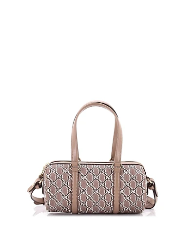 Pre-Owned Gucci Small Convertible Duffle Bag Gg Shadow Coated Canvas