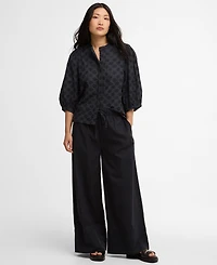 Barbour Women's Layla Broderie Anglaise Elbow-Sleeve Top