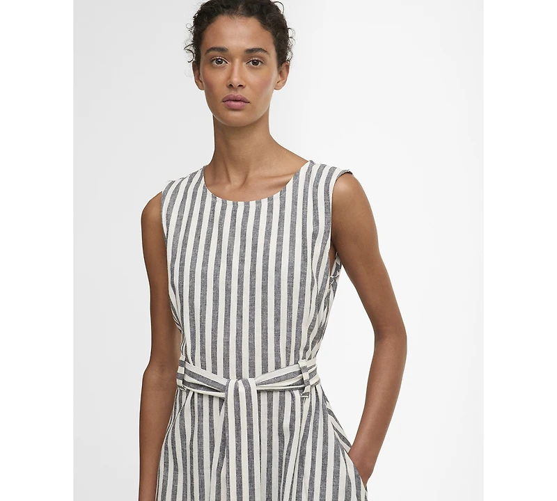 Barbour Women's Inez Sleeveless Striped Midi Dress