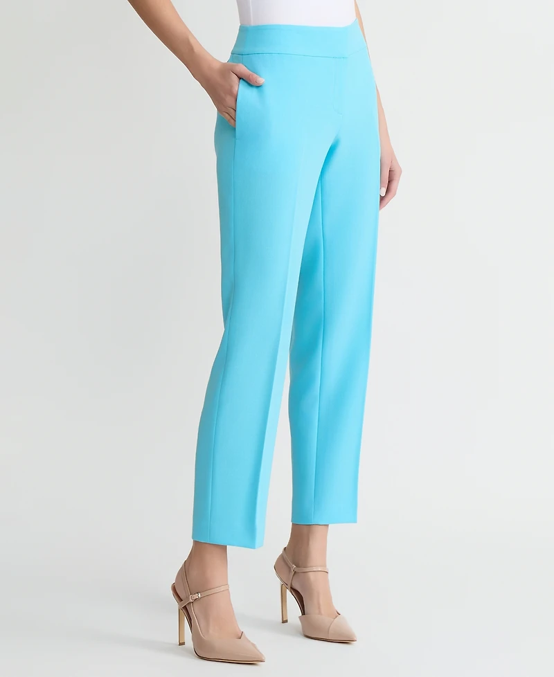 Kasper Women's Stretch Crepe Slim Leg Pant, Regular & Petite Sizes