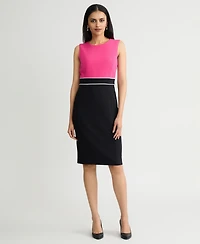 Kasper Women's Colorblock Sheath Dress, Regular & Petite
