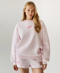 The Happy Camp3r Juniors Travel Together Crewneck Sweatshirt Embroidered Shorts