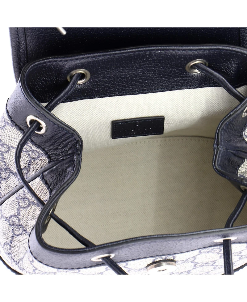 Pre-Owned Gucci Mini Ophidia Flap Backpack Gg Coated Canvas