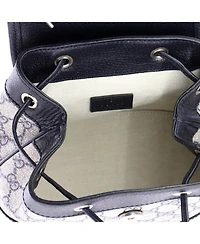 Pre-Owned Gucci Mini Ophidia Flap Backpack Gg Coated Canvas