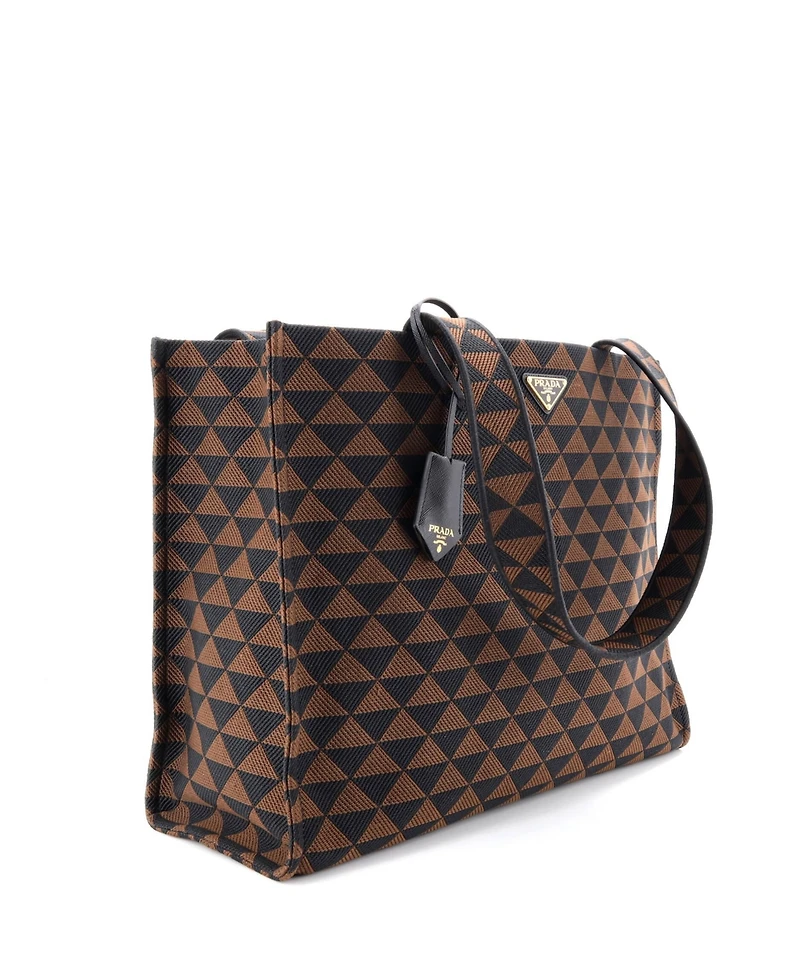 Pre-Owned Prada Horizontal Symbole Shopper Tote Jacquard