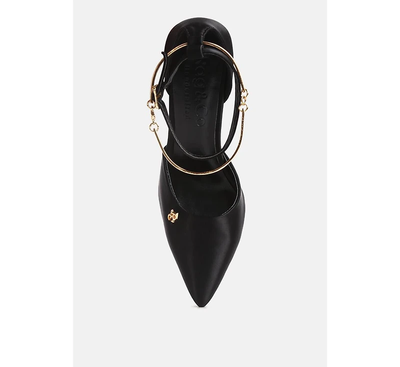 Hobnob Anklet Embellishment Stiletto Women's Sandals