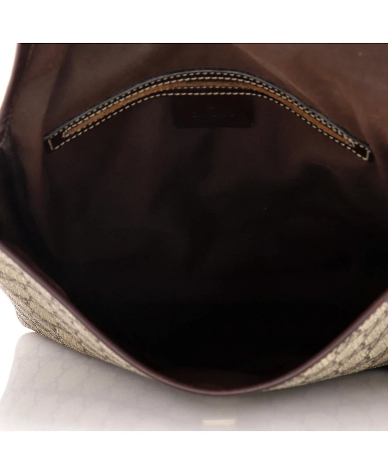 Pre-Owned Gucci Small Flap Messenger Gg Coated Canvas