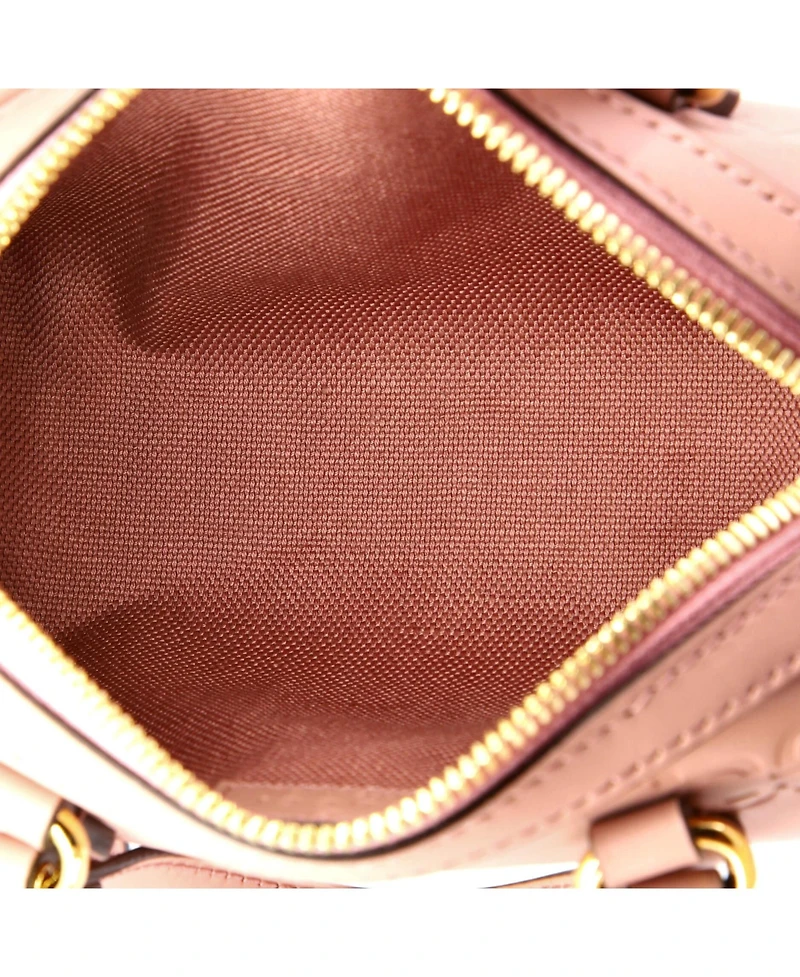 Pre-Owned Gucci Super Mini Convertible Boston Bag Jumbo Gg Embossed Leather