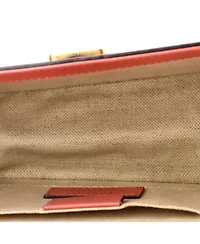 Pre-Owned Gucci Small Pearly Peony Shoulder Bag Leather