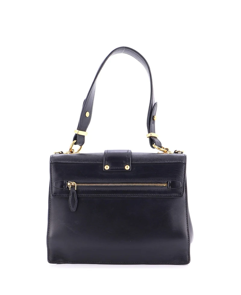 Pre-Owned Prada Medium Cahier Convertible Shoulder Bag City Calf and Saffiano