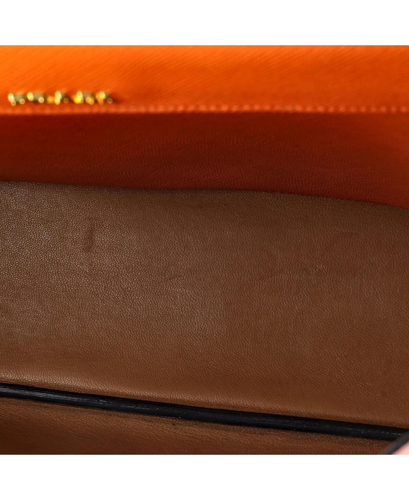 Pre-Owned Prada Large Cuir Double Tote Saffiano Leather