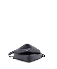 Pre-Owned Prada Double Triangle Logo Zip Shoulder Bag Saffiano Leather and Leather