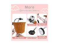 Hongge 14 Inch Kids Retro Bicycle with Adjustable Height and Basket