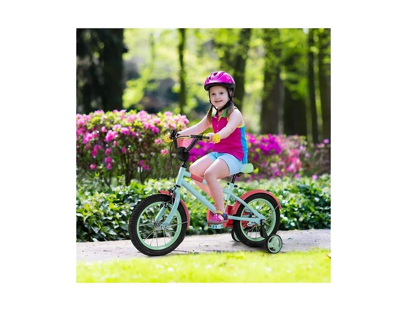 Hongge Kids Bike with Adjustable Handlebar and Saddle-14 inches