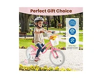 Hongge Kids Bike with Training Wheels and Basket for Boys & Girls