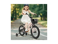 Hongge Kids Bike with Basket and Adjustable Handlebar