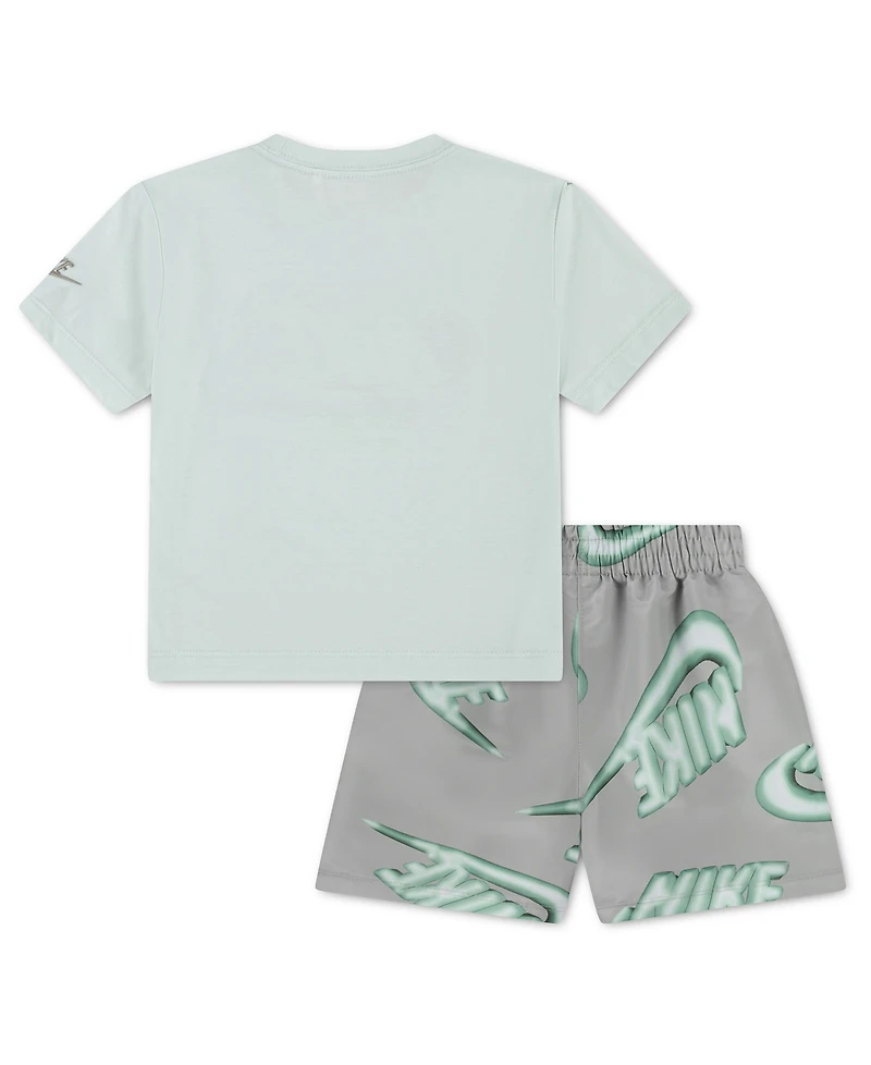 Nike Toddler Boys' 2T-4T Sportswear Club Short-Sleeve T-Shirt and Shorts, 2-Piece Set