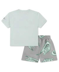 Nike Toddler Boys' 2T-4T Sportswear Club Short-Sleeve T-Shirt and Shorts, 2-Piece Set