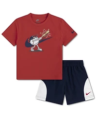 Nike Toddler Boys' 2T-4T Baseball Graphic T-Shirt and Mesh Shorts, 2-Piece Set