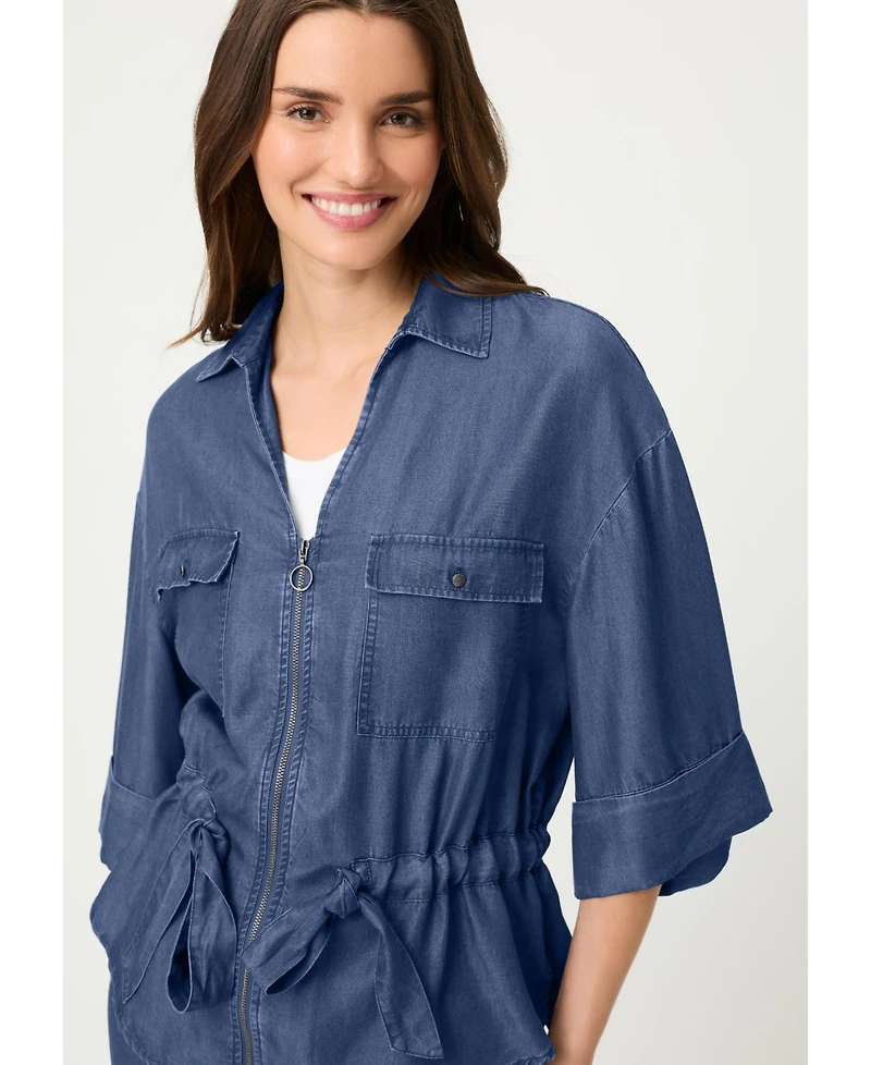 Olsen Women's Soft Denim-Look Jacket