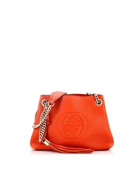 Pre-Owned Gucci Mini Soho Chain Strap Shoulder Bag Leather